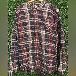 MARC ECKO 2XL button down red/white/blue